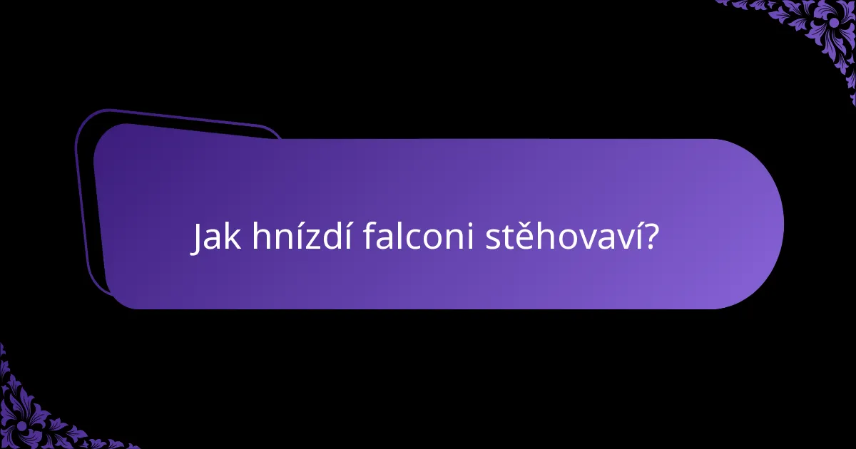 Kde žije falcon stěhovavý?