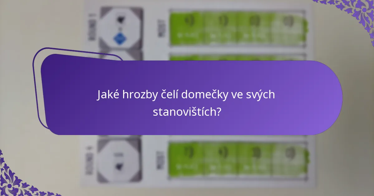 Jak ovlivňují sociální chování populace domečků?