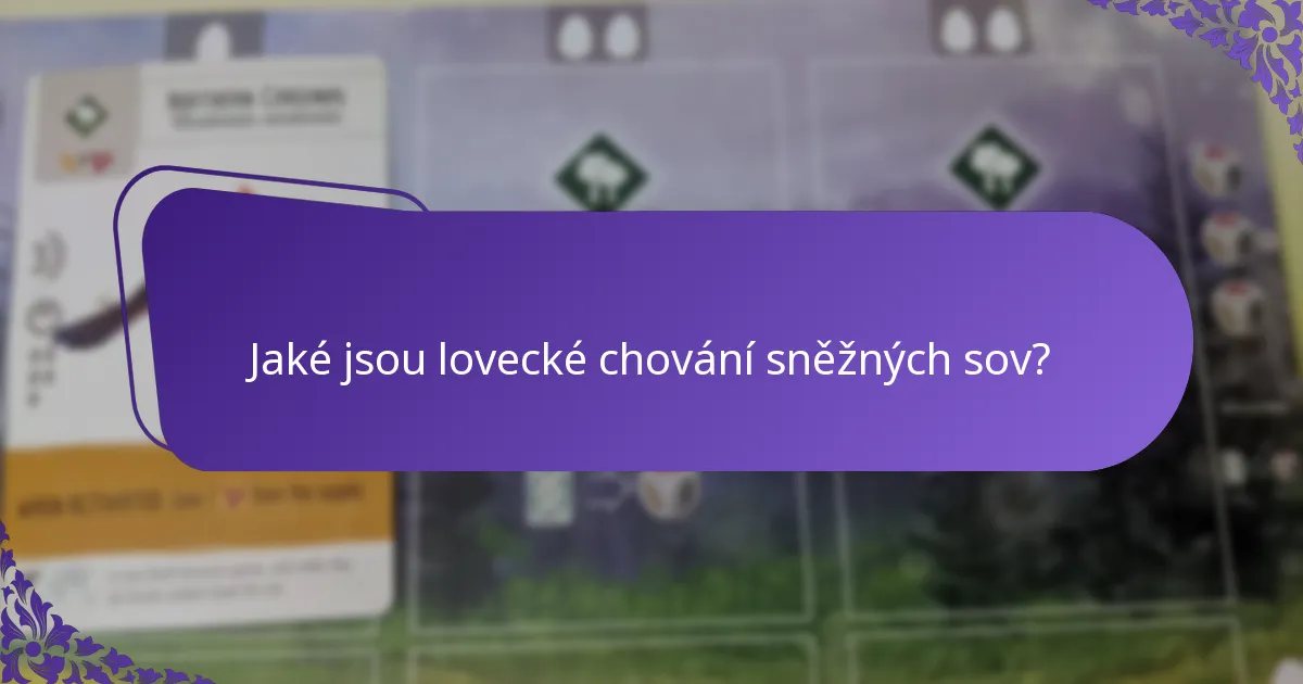 Jak se sněžné sovy přizpůsobují svému prostředí?