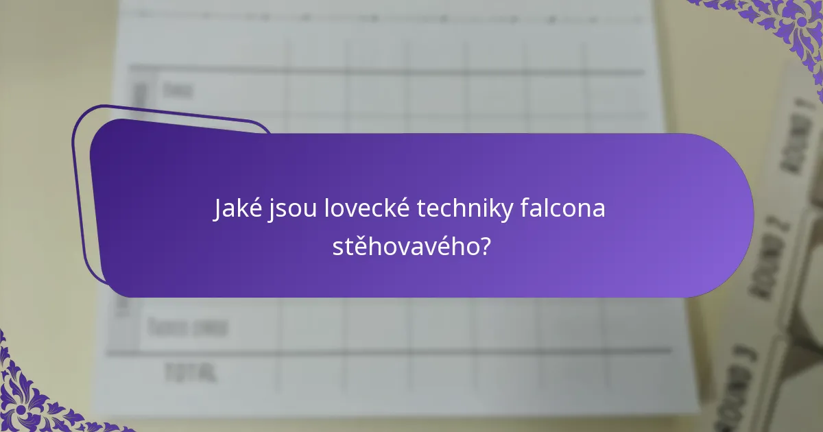 Jak hnízdí falconi stěhovaví?
