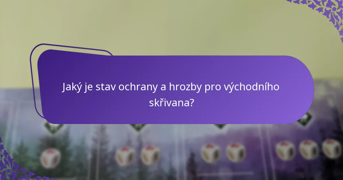 Jaký je stav ochrany a hrozby pro východního skřivana?